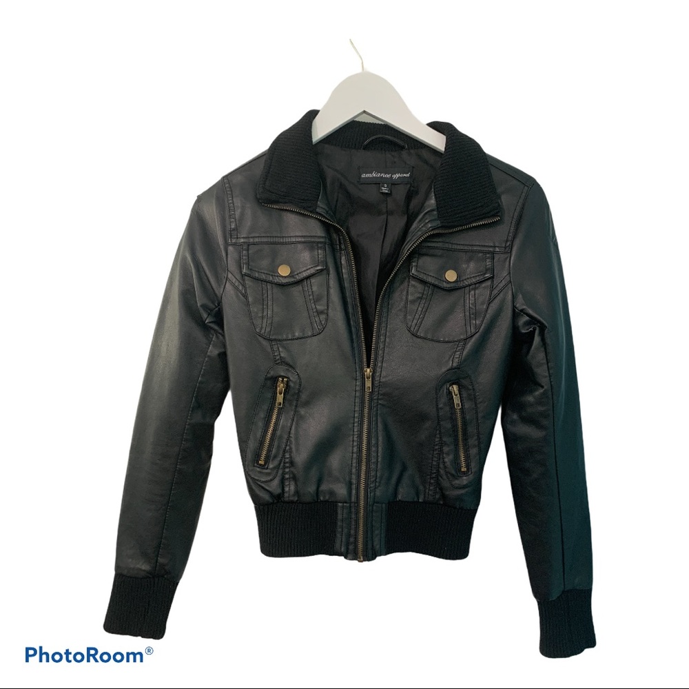 AMBIANCE APPAREL faux leather jacket